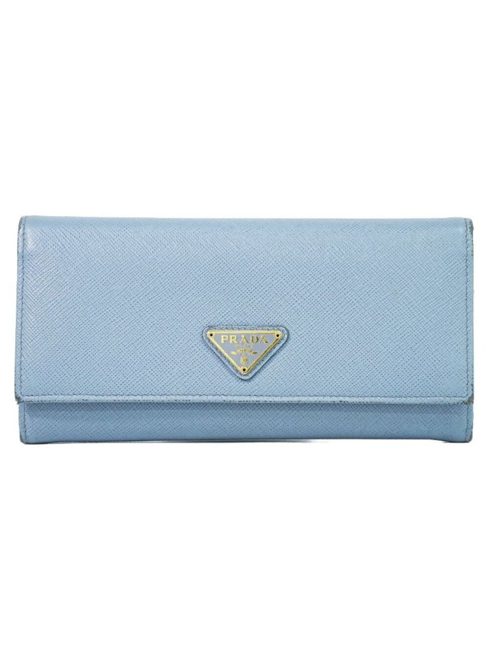 Prada Leather Wallet Light Blue